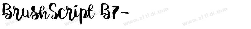 BrushScript B7字体转换